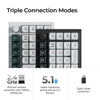 Keychron q0 he qmk pavé numérique personnalisé sans fil RVB pavé numérique mécanique (noir, disposition américaine (qwerty), nébuleuse magnétique Gateron à double rail, échange à chaud, RVB, touches PBT à double prise)