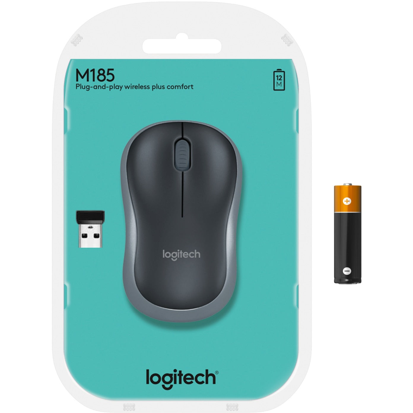 Souris sans fil Logitech m185 (bleue, vente au détail)