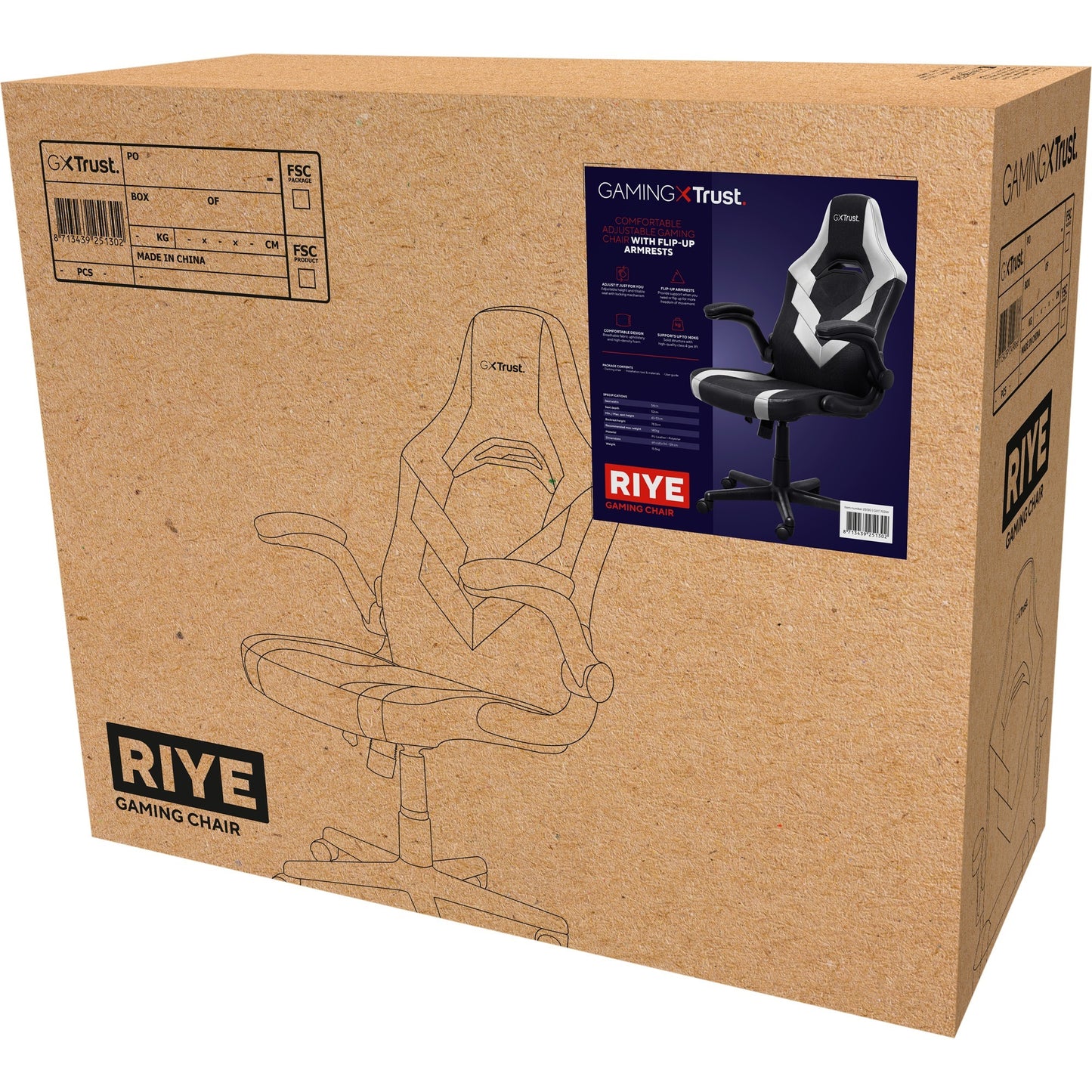 Trust GXT 703W Riye Gaming Chair