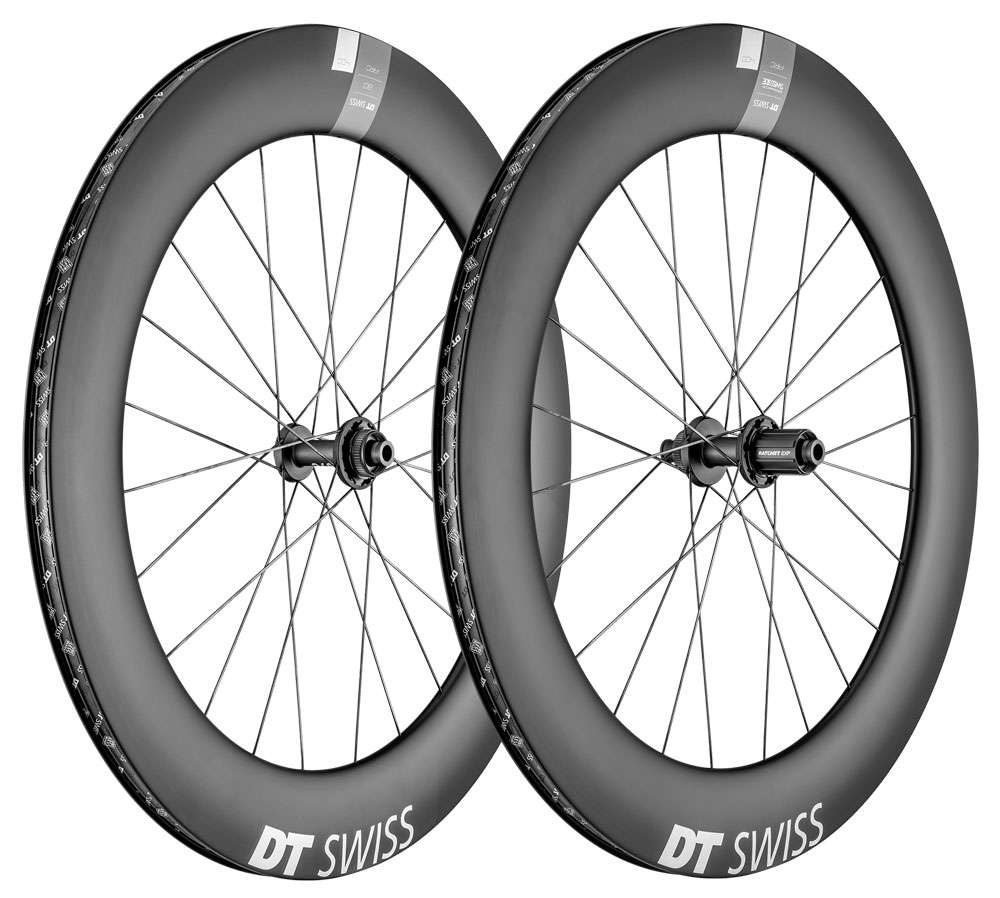 Paire de roues DT Swiss Arc 1400 Dicut® Carbon 80 Disc CL