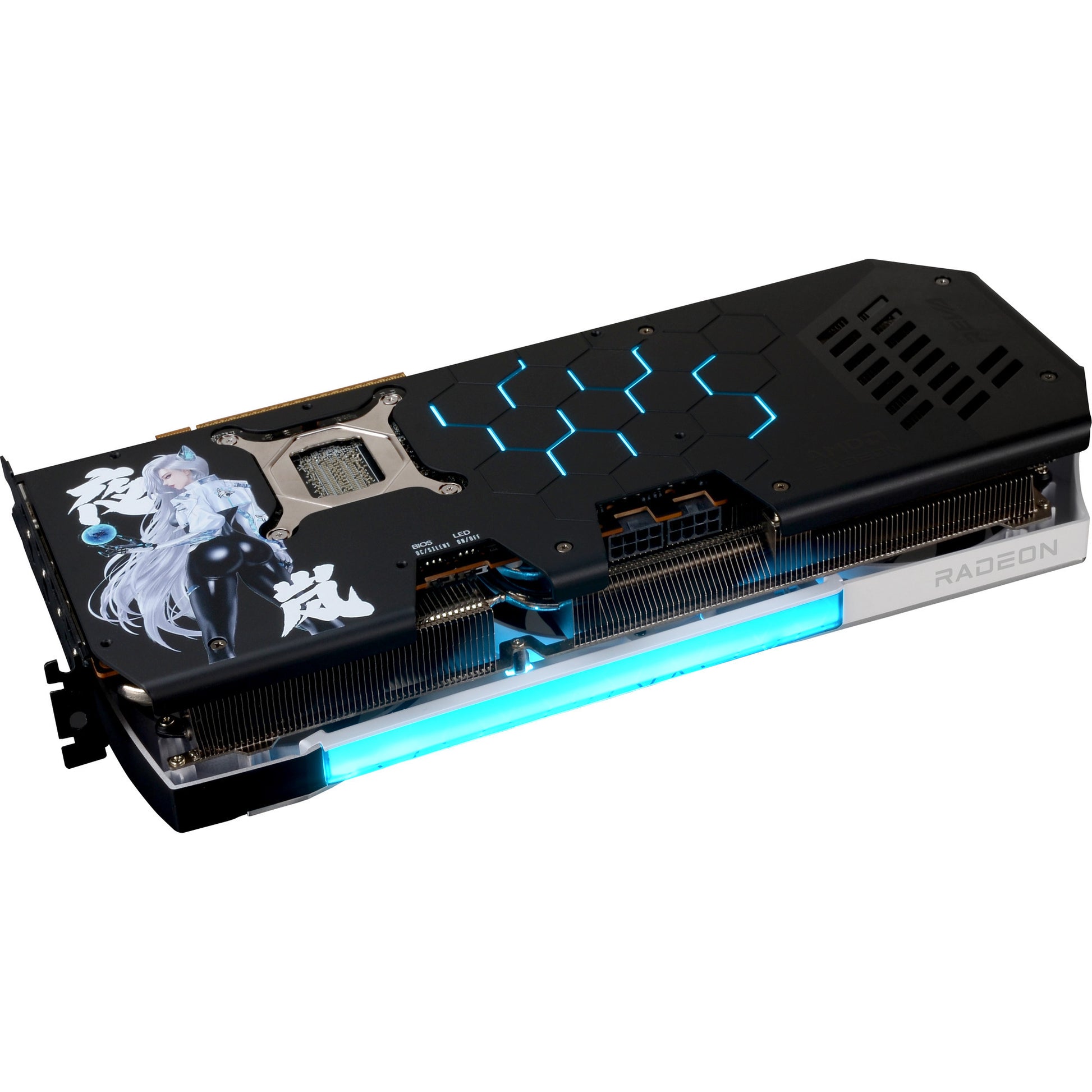 Carte graphique Powercolor Radeon RX 9070 XT Hellhound Reva16GB édition limitée (blanc noir, RDNA4, GDDR6, 3x display port, 1x HDMI)
