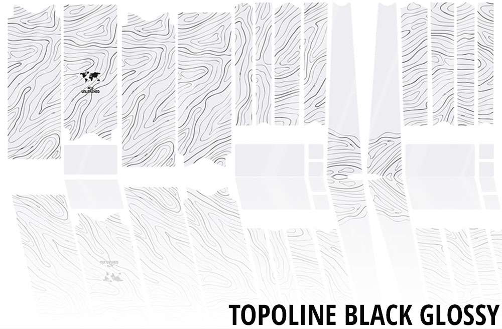 Unleazhed unscratch - film de protection pour cadre de vélo gravel bpg01 topolines noir