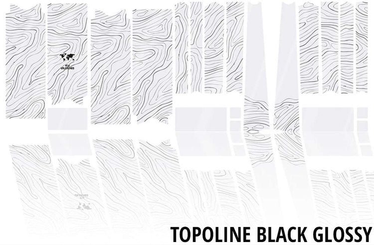 Unleazhed unscratch - film de protection pour cadre de vélo gravel bpg01 topolines noir