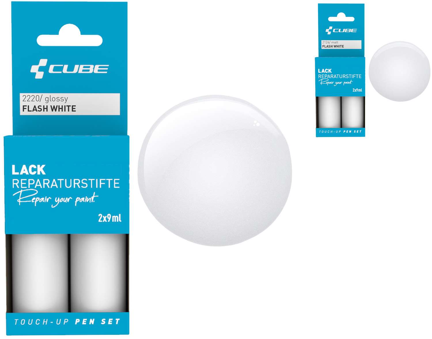 Set de stylos de retouche Cube flash blanc