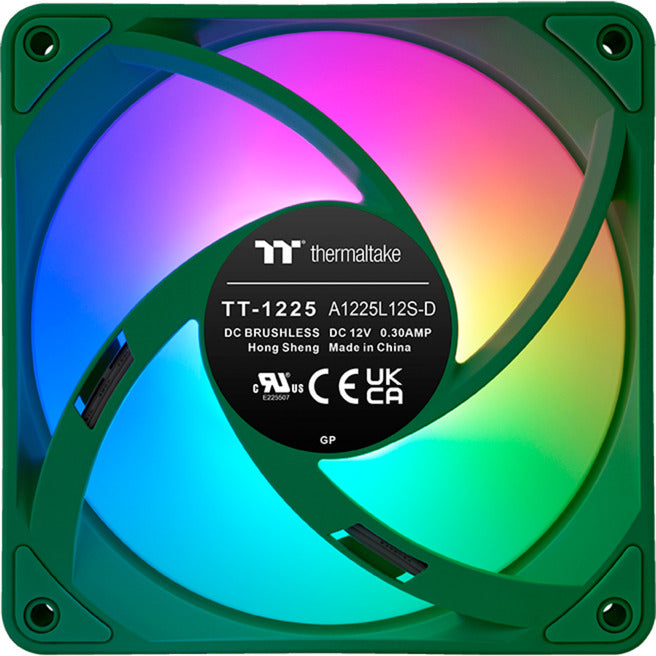 Thermaltake ct120 ex argb sync ventilateur de refroidissement pc racing vert (pack de 3 ventilateurs) ventilateurs de boîtier (vert, 3 pièces, 120 x 120 x 25 mm, pwm)