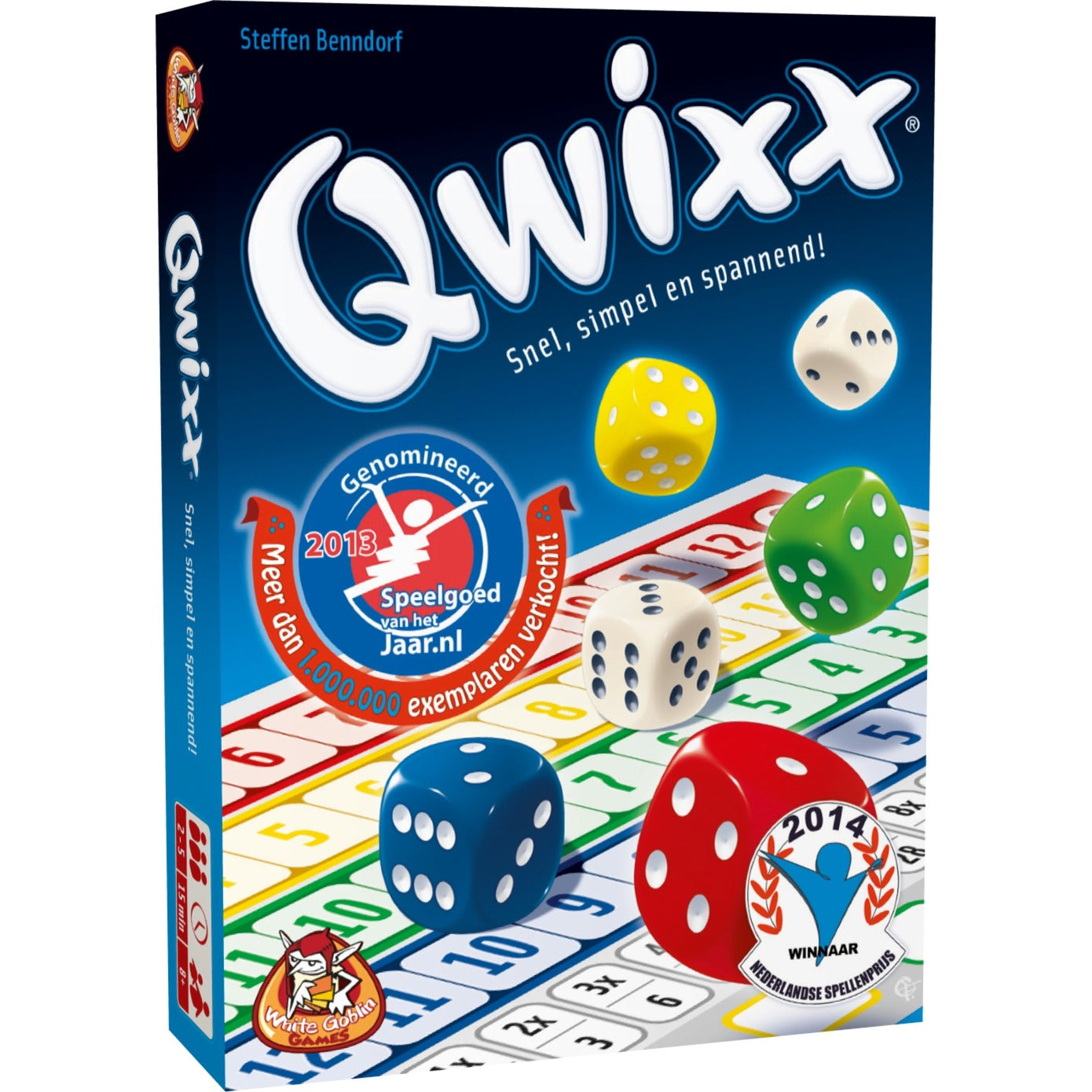 Jeux de gobelin blancs Qwixx Dice Game