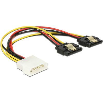 Dellock Molex 4 broches mâle> 2 x sata 15 broches