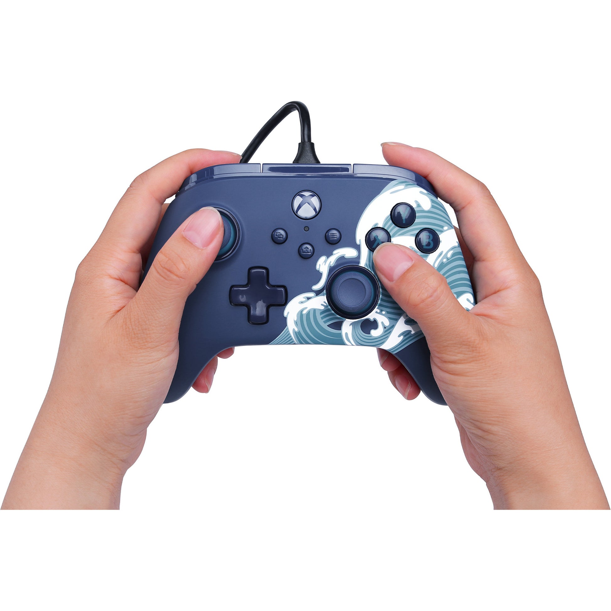 Manette Powera Advantage avec câble pour Xbox Series X|s - Water Wave (bleu azur, Xbox Series X|s, Xbox One, PC)