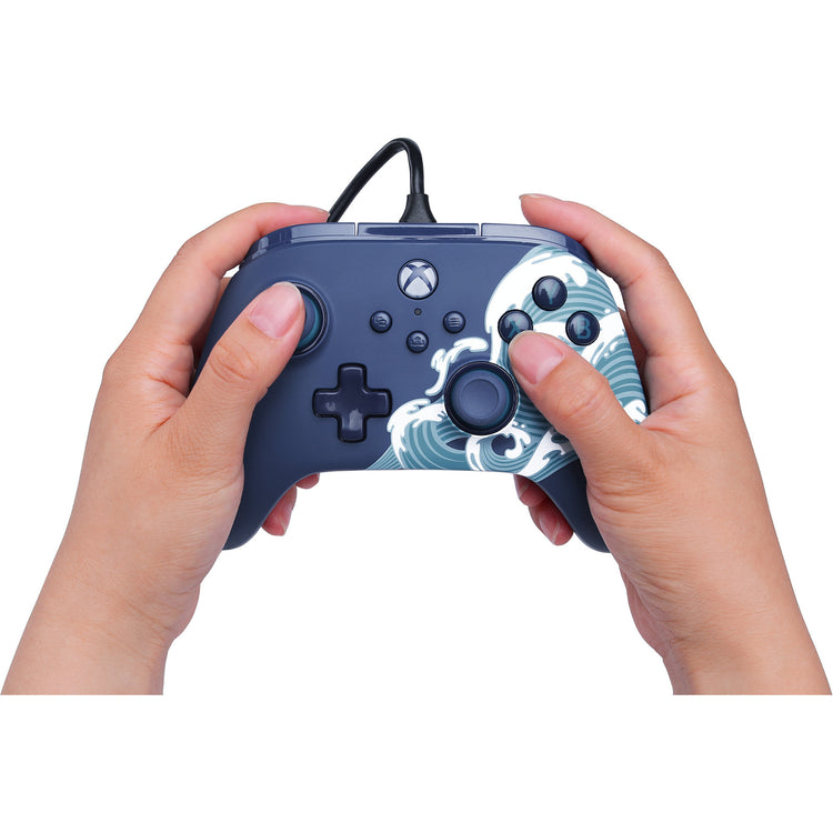 Manette Powera Advantage avec câble pour Xbox Series X|s - Water Wave (bleu azur, Xbox Series X|s, Xbox One, PC)
