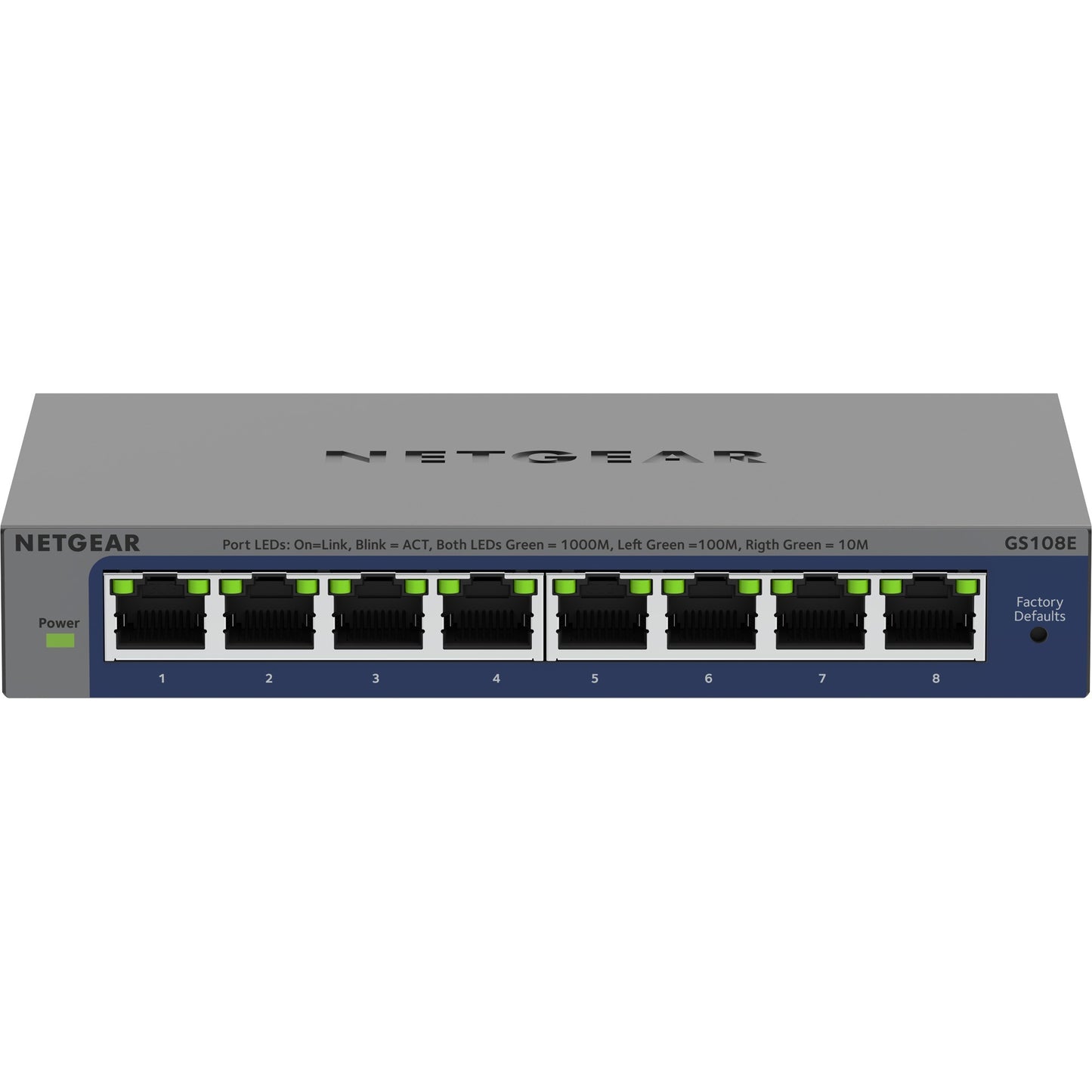 NetGear 8-Fever Gigabit Plus-Switch (GS108E-400EUS)