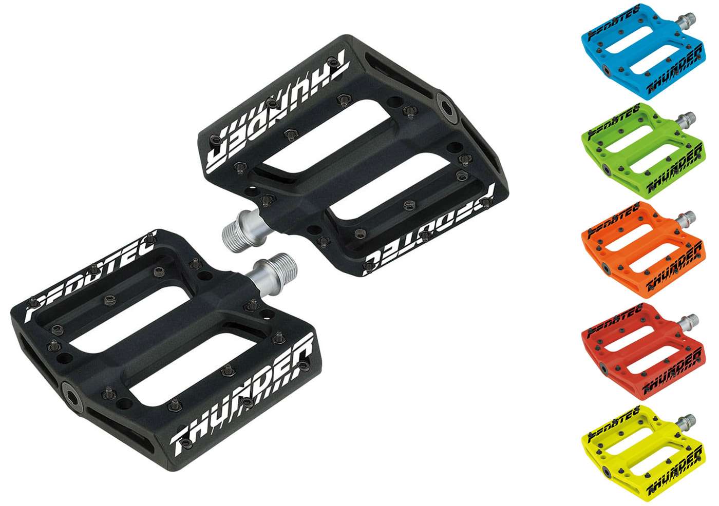 Pédotec Thunder 183 pédales plates en nylon