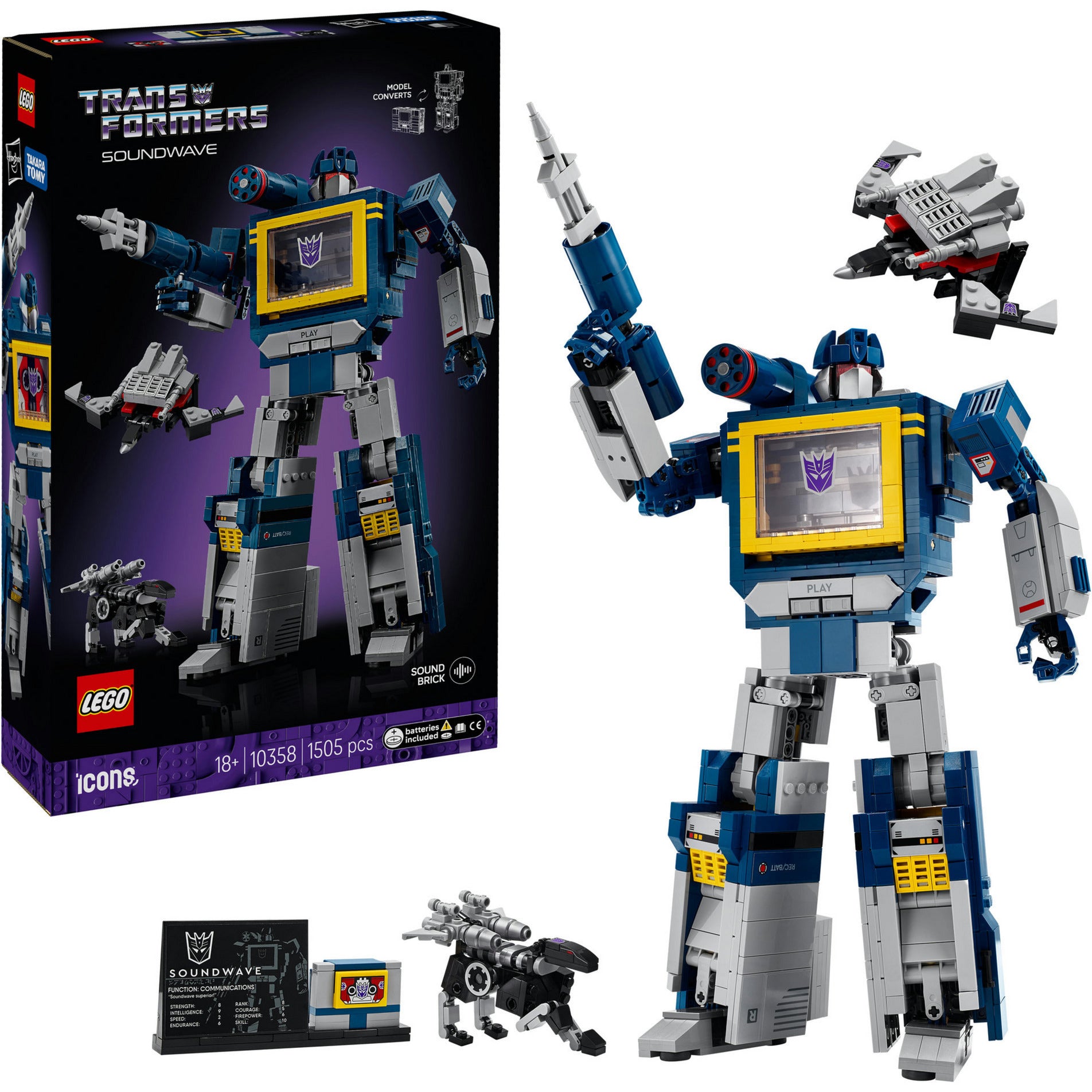 Icônes Lego 10358 transformateurs onde sonore