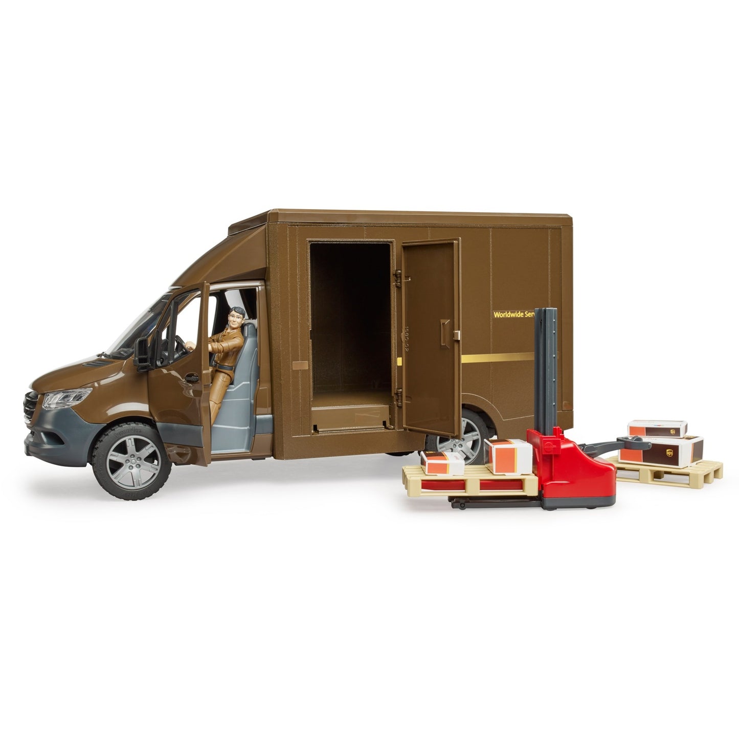 Bruder MB Sprinter Ups avec pilote et accessoires