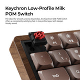 Clavier mécanique RVB Keychron k3 max-h3w tout bois édition spéciale (couleur bois, disposition américaine (qwerty), marron pompon de lait, 75 %, LED RVB, pbt double-shot, échange à chaud, 2,4 GHz | Bluetooth 5.1 | USB-C) - afbeelding 7
