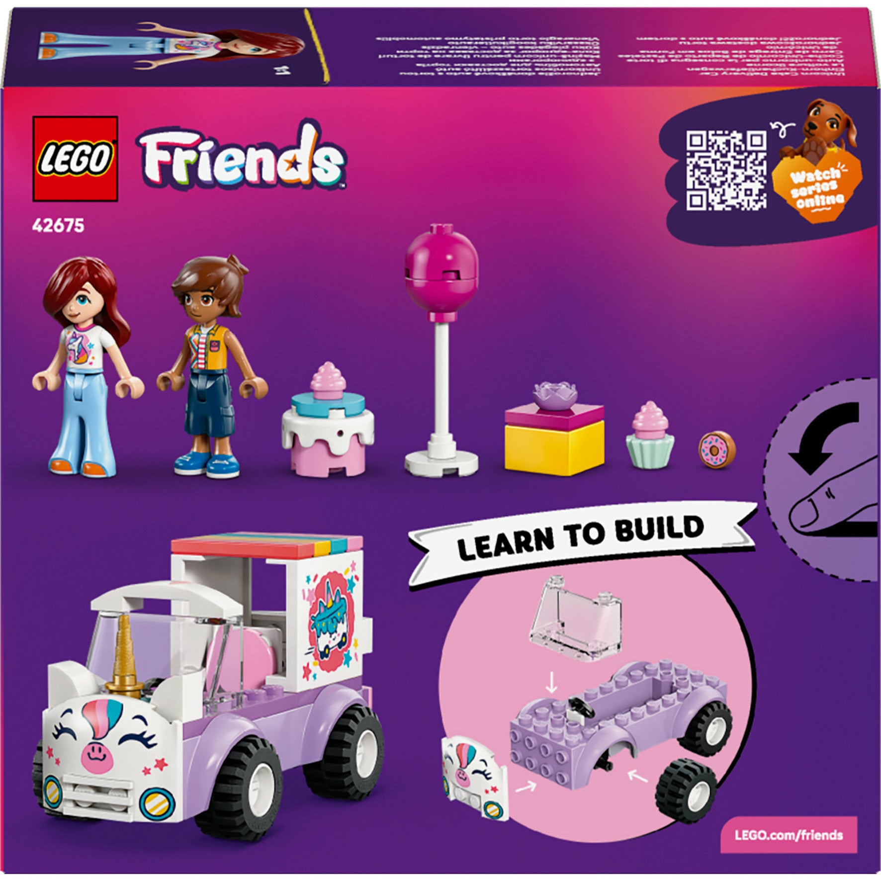 LEGO Friends 42675 Voiture de livraison de gâteau licorne | 2 pièces