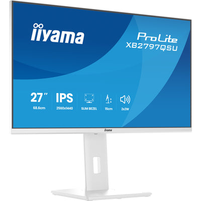 Moniteur Iiyama prolite xb2797qsu-w1 27 (blanc (mat), HDMI, port d'affichage, USB, audio)