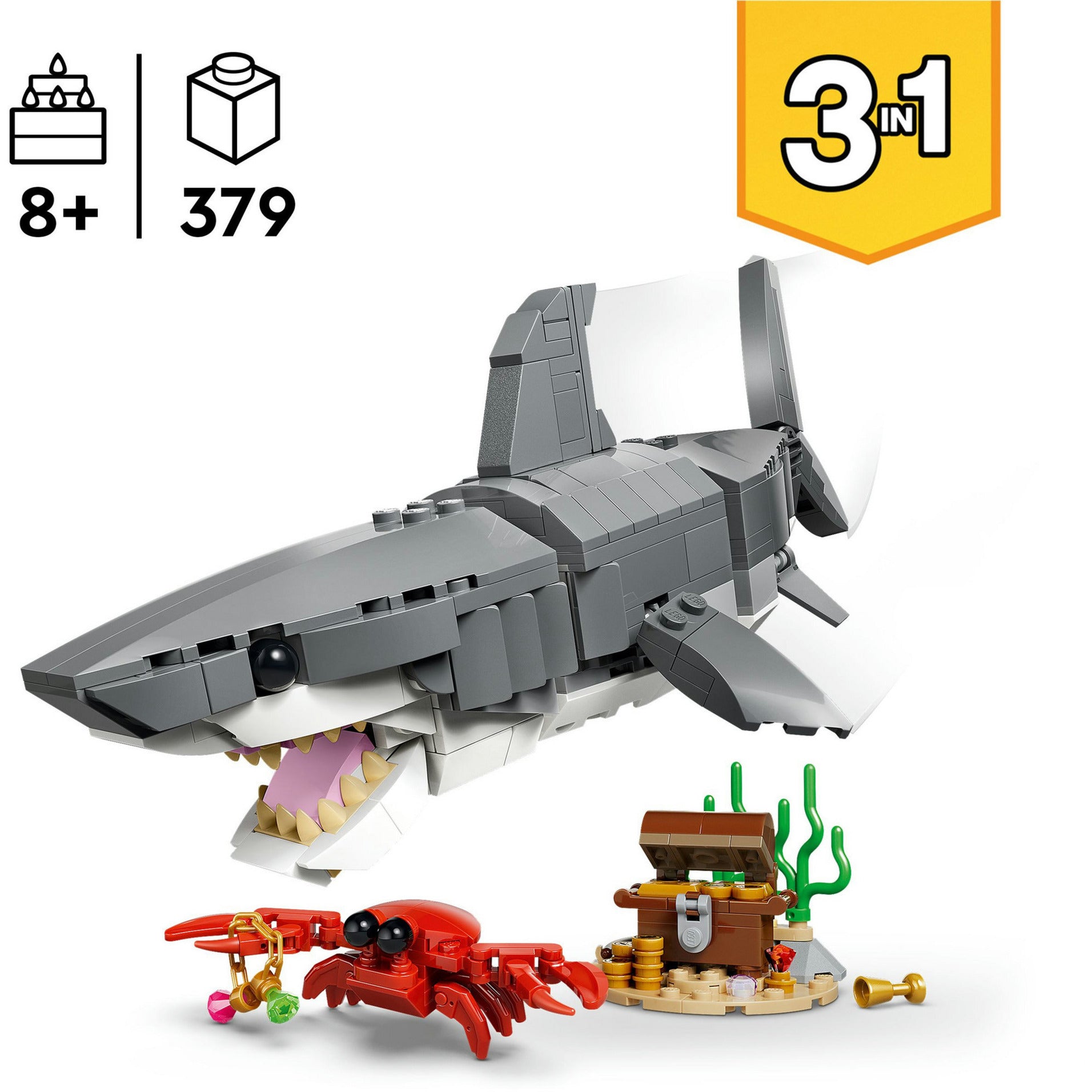 Lego Creator 31381 requin féroce avec coffre au trésor