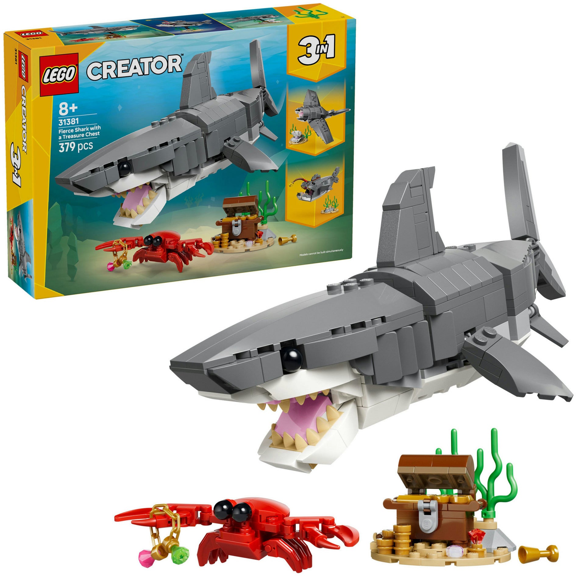 Lego Creator 31381 requin féroce avec coffre au trésor