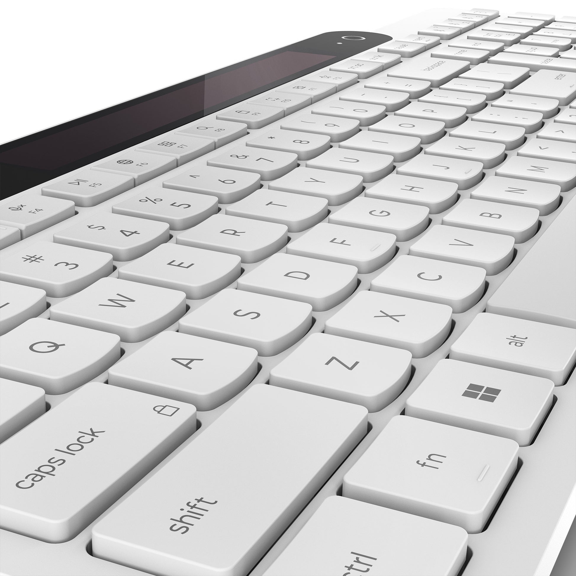 Clavier Bluetooth auto-rechargeable Lenovo 800 (blanc, disposition américaine (QWERTY), piston, 100 %, interrupteur à piston, Bluetooth 5.1, USB-C)