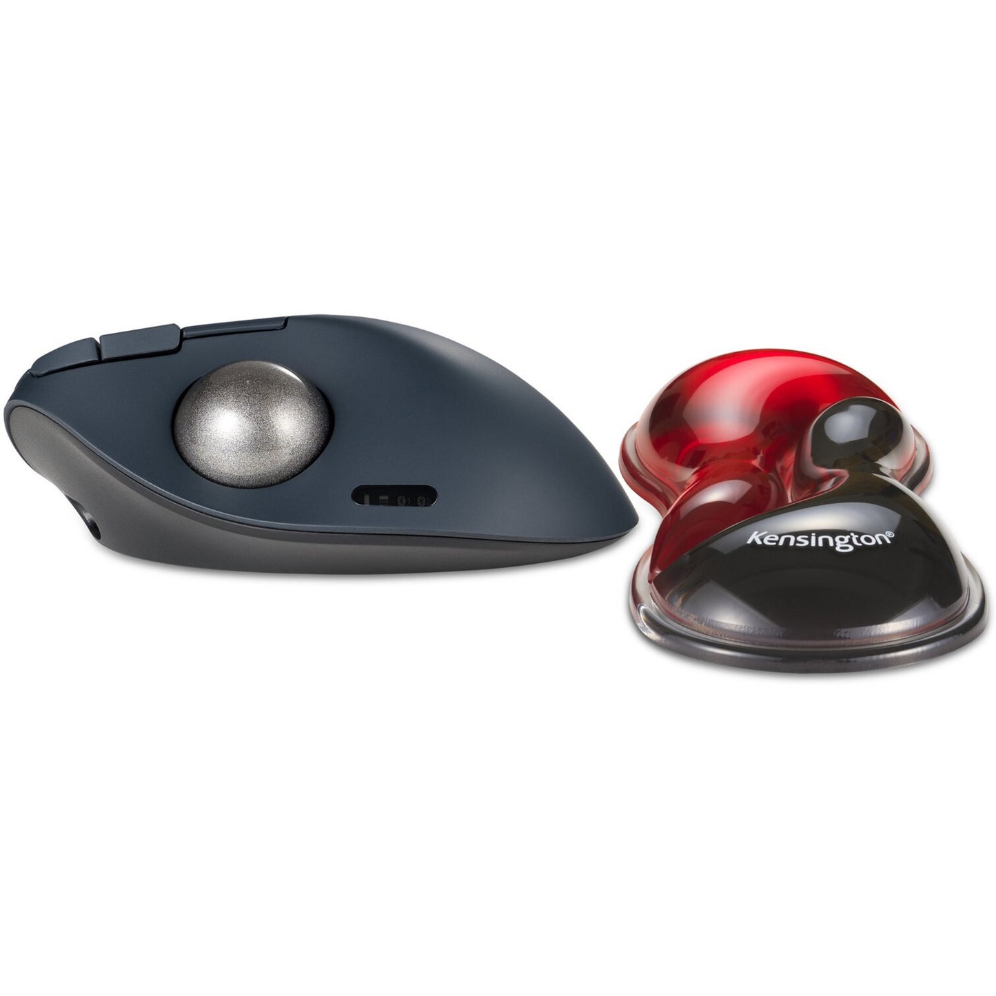 Kensington slim duo gel souris trackball repose-poignet support de poignet (rouge noir)
