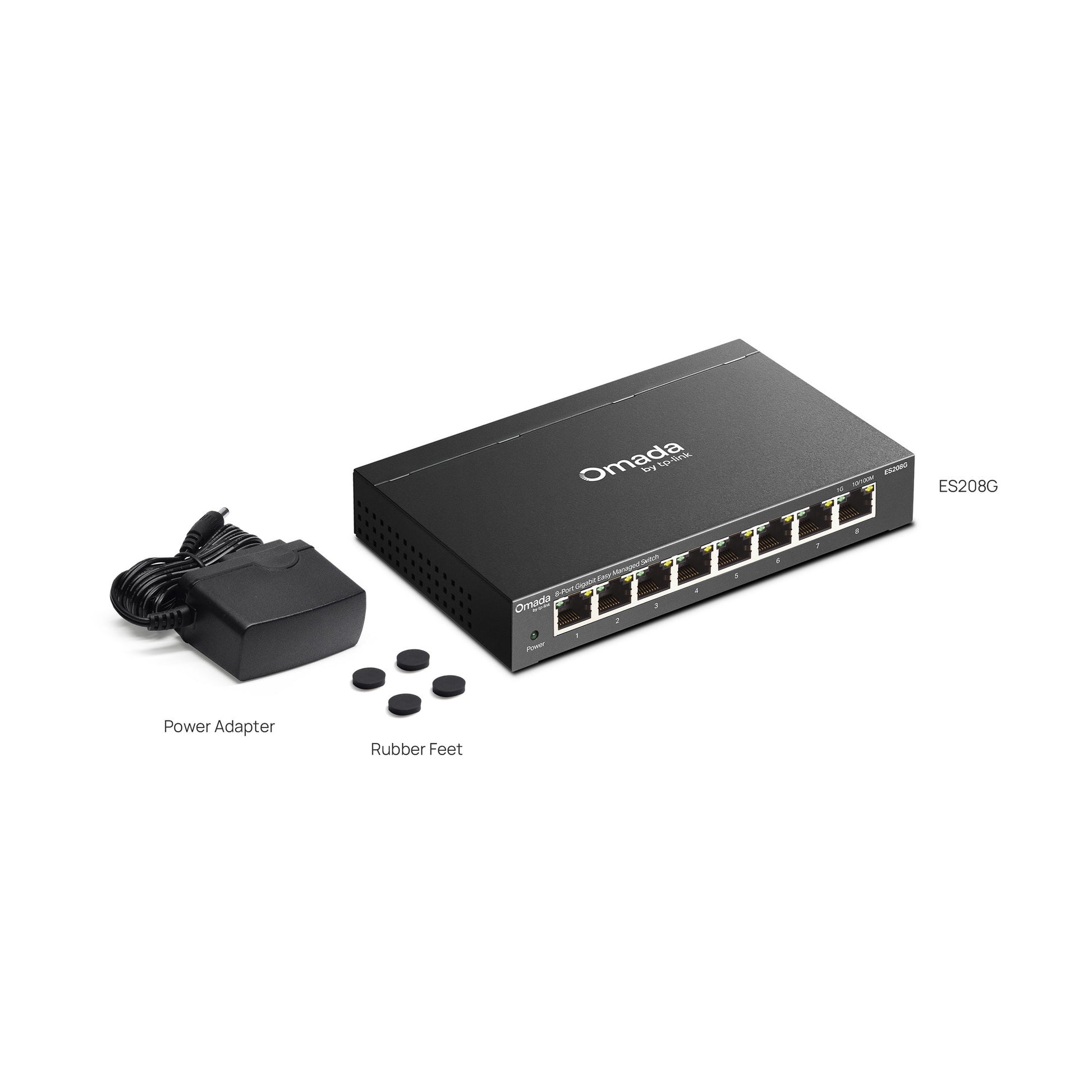 Tp-Link Omada ES208G Commutateur Gigabit à 8 ports facile à gérer (Noir)