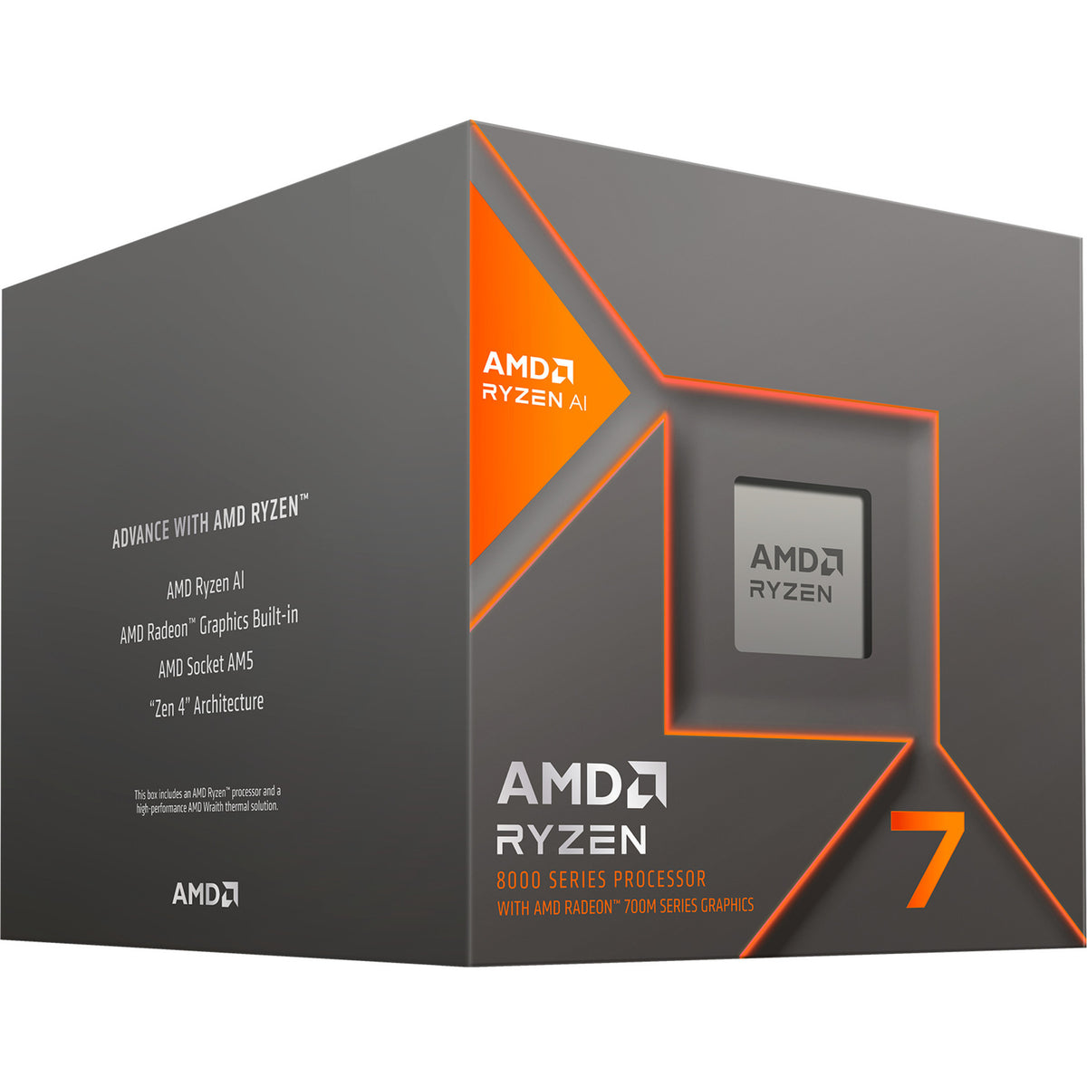 Processeur AMD Ryzen 7 8700G, socket AM5 4,2 GHz (5,1 GHz Turbo Boost) (débloqué, en boîte)