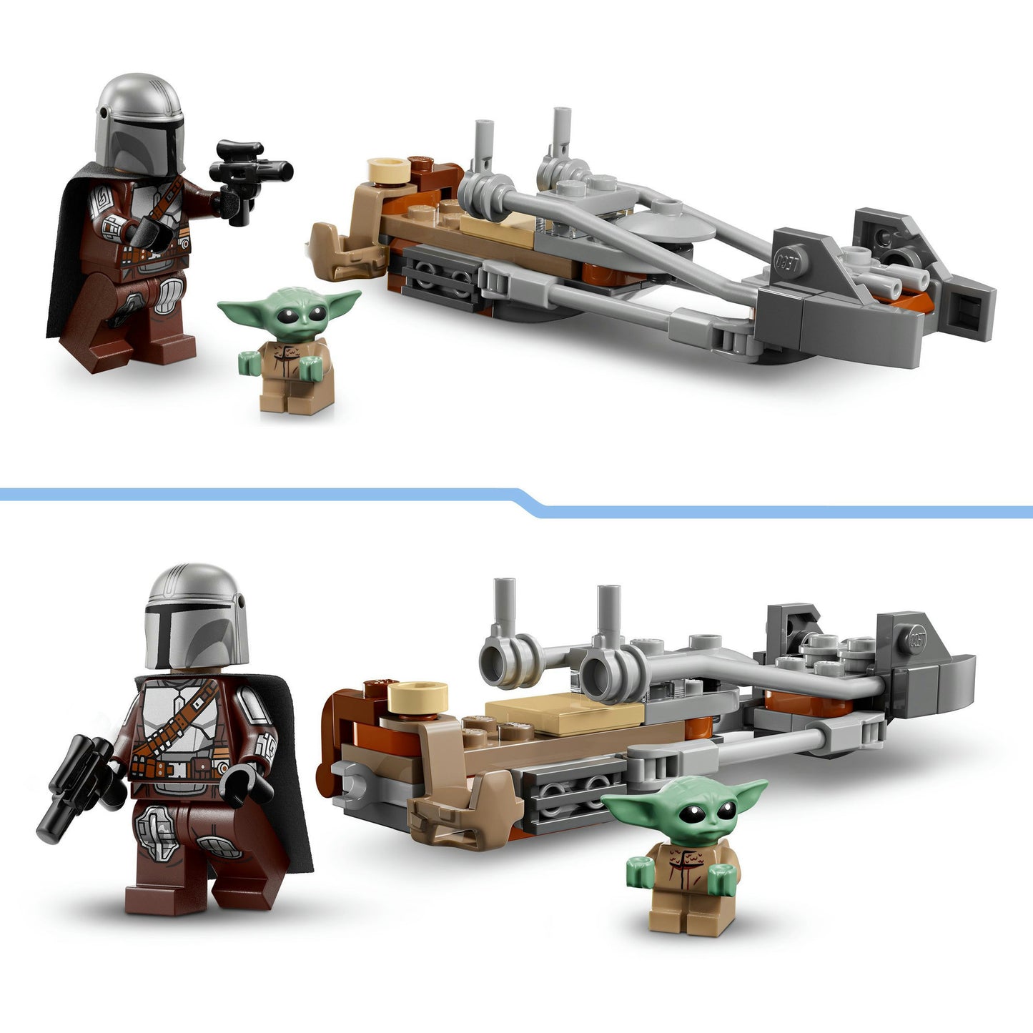 Lego Star Wars TM 75436 Le Speeder Bike du Mandalorien et de Grogu | 2 pièces