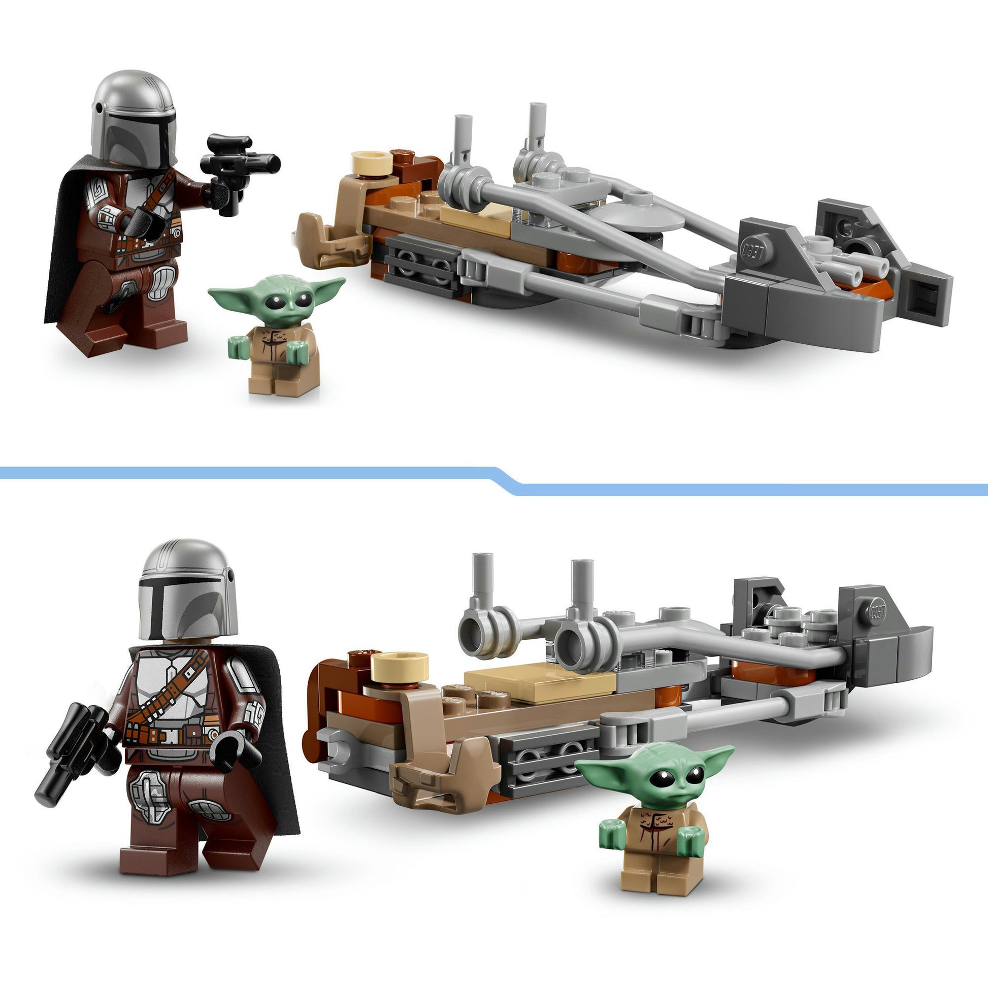 Lego Star Wars TM 75436 Le Speeder Bike du Mandalorien et de Grogu | 2 pièces