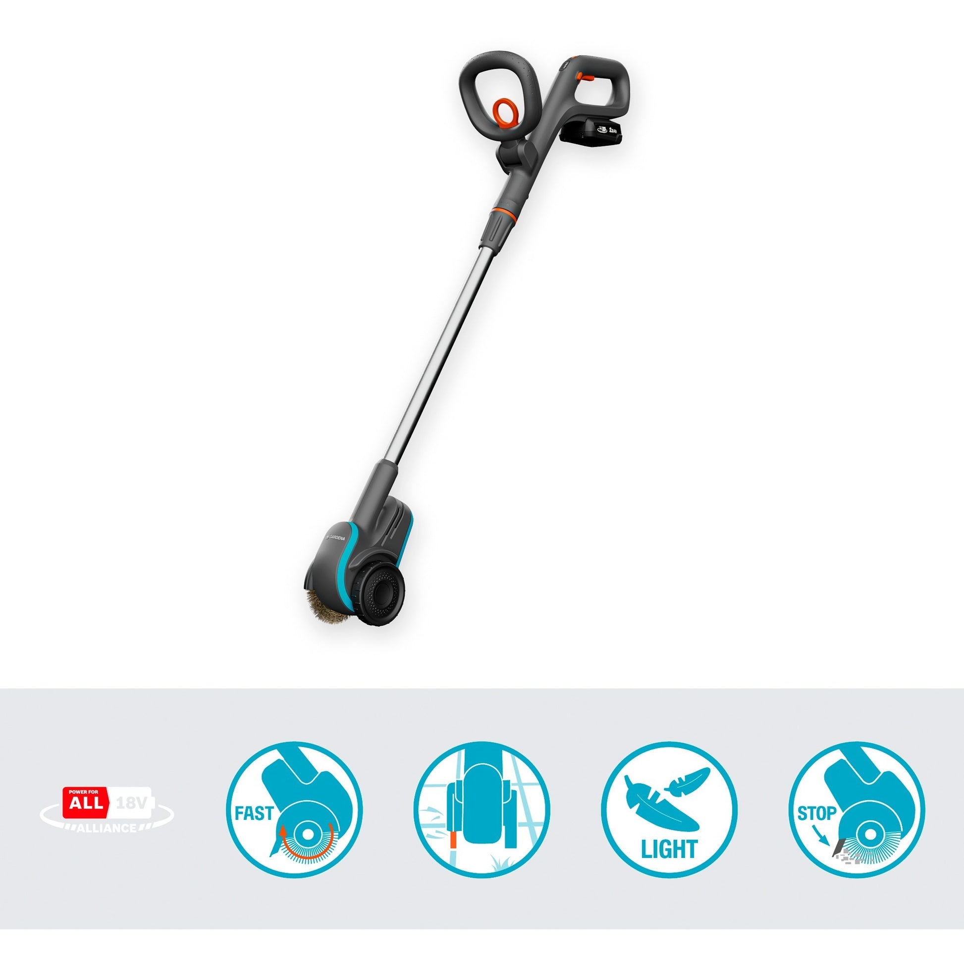 Gardena Easyweed Battery-Square Brush 1800 18V P4A utilisateurs