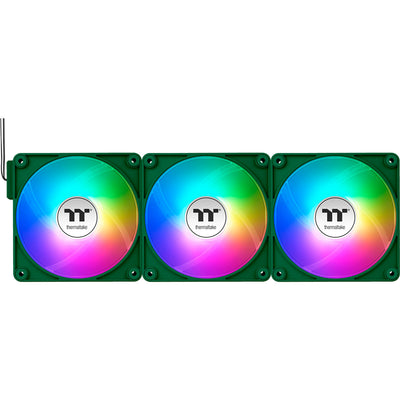 Thermaltake ct120 ex argb sync ventilateur de refroidissement pc racing vert (pack de 3 ventilateurs) ventilateurs de boîtier (vert, 3 pièces, 120 x 120 x 25 mm, pwm)