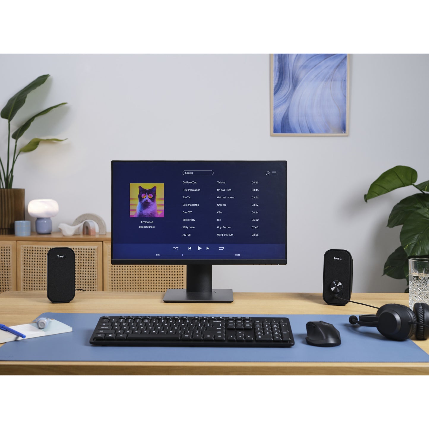 Trust ador 2.0 ensemble d'enceintes haut-parleur PC (noir gris)