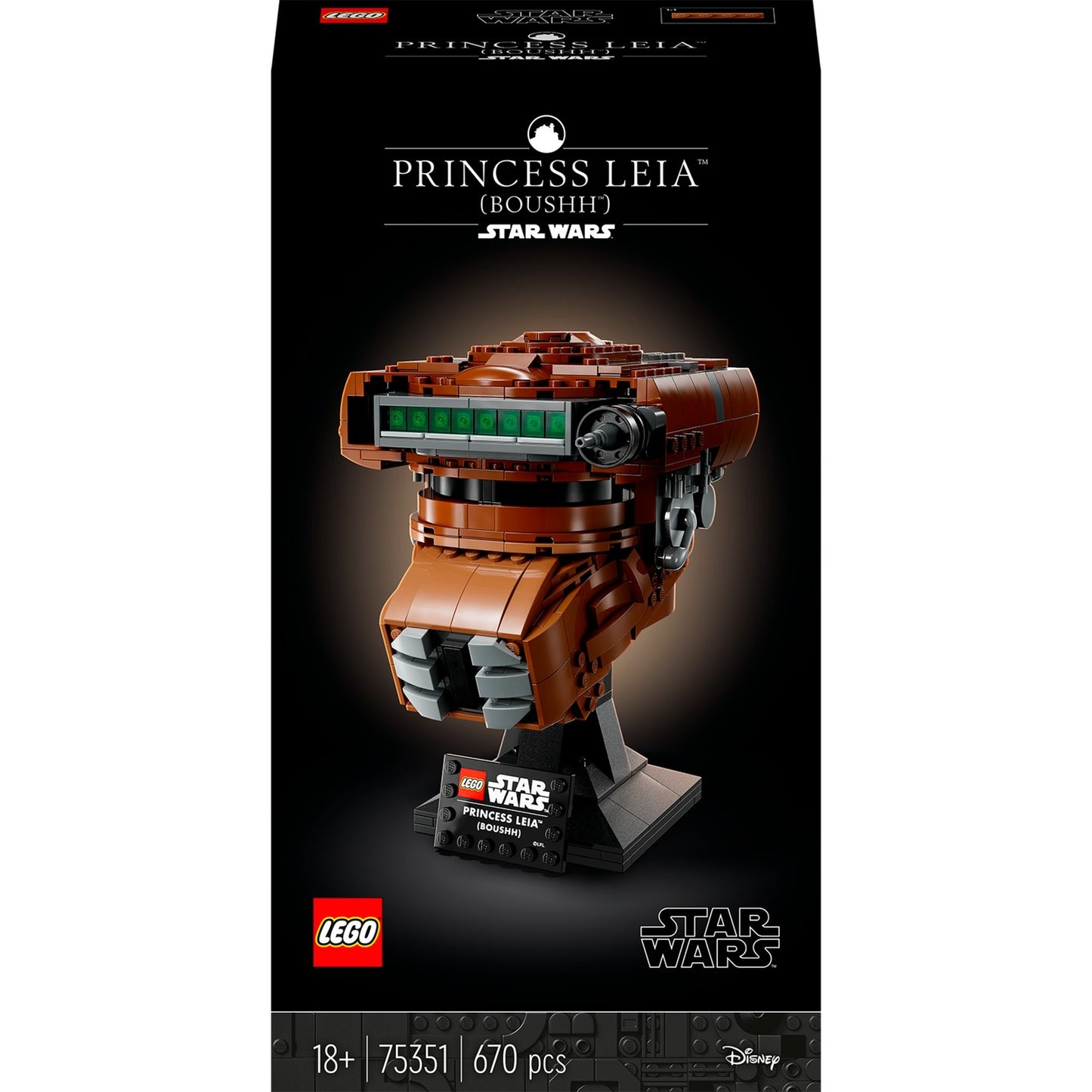 Lego star wars - jouet de construction de casque de princesse Leia (boushh) (75351)
