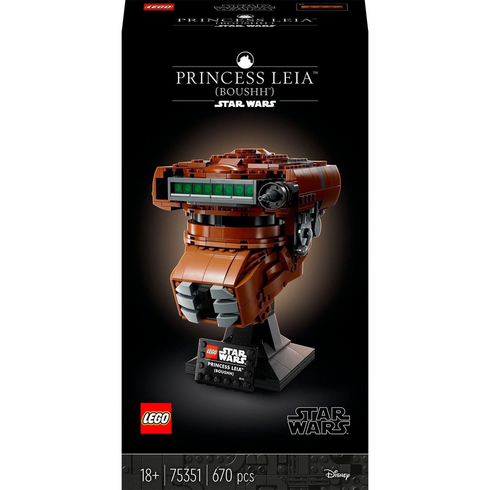 Lego star wars - jouet de construction de casque de princesse Leia (boushh) (75351)