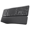 Clavier ergonomique sans fil Trust Keyra (noir, disposition US, Bluetooth 2.4G USB)