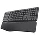 Clavier ergonomique sans fil Trust Keyra (noir, disposition US, Bluetooth 2.4G USB)