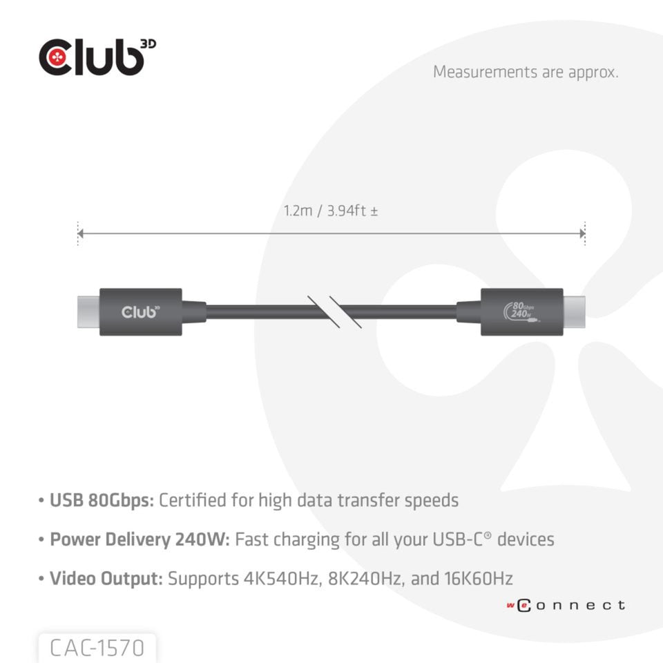 Club 3D USB-C 80 Gbit / ste