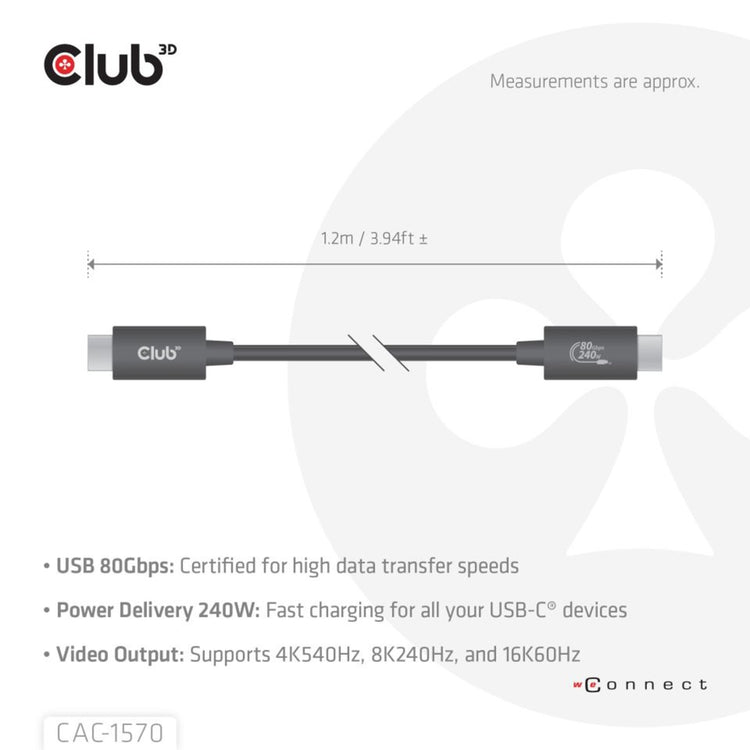 Club 3D USB-C 80 Gbit / ste