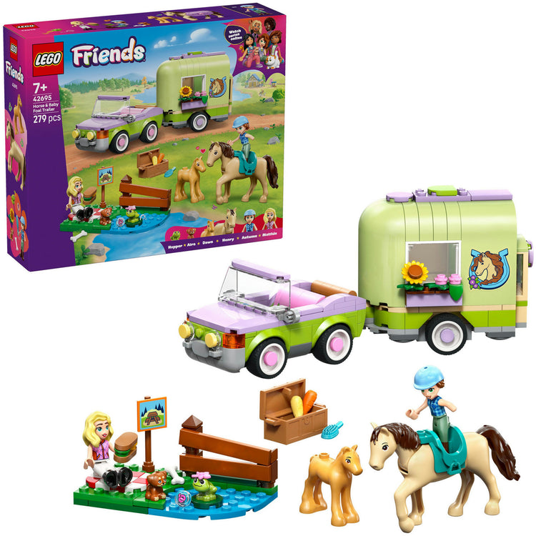 LEGO Friends 42695 remorque et cheval et poulain