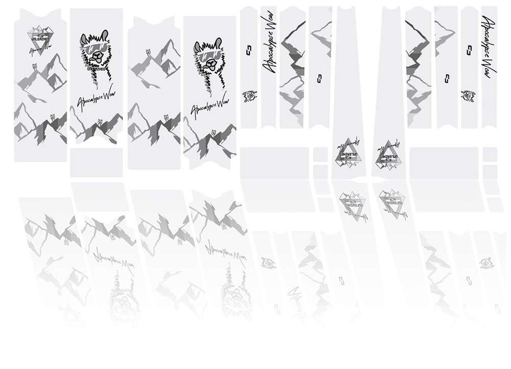 Unleazhed film de protection de cadre anti-rayures pour vélo de gravier bpg01 alpocalypse noir