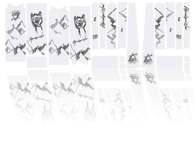 Unleazhed film de protection de cadre anti-rayures pour vélo de gravier bpg01 alpocalypse noir
