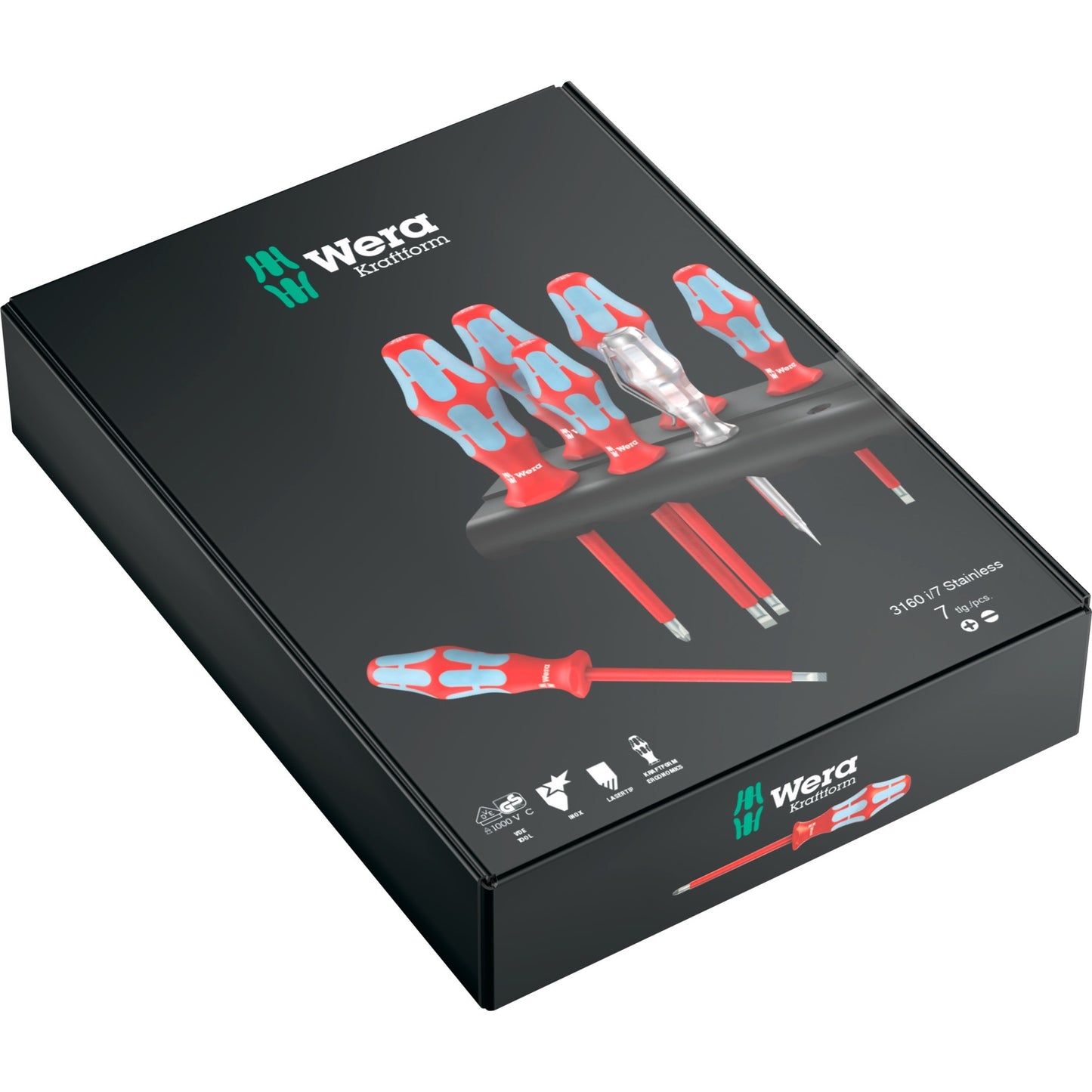WAA 3160 I 7 Tournevis Set Kraftform Plus, Roest