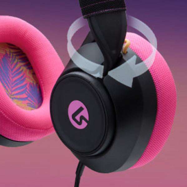Powera Lucidsound LS10 Casque de jeu filaire – Casque de jeu supra-auriculaire de marque minuit (noir rose, Playstation 5, Playstation 4, Xbox Series X|s, Xbox One, PC, mobile)