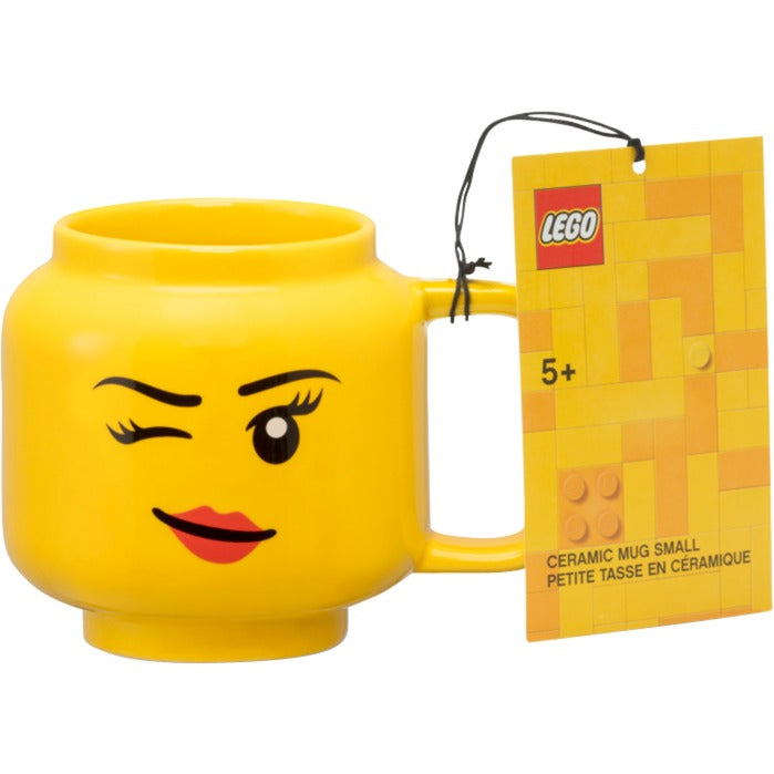 Room Copenhagen Tasse en céramique LEGO avec tête de fille qui fait un clin d'oeil, argile