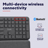 Clavier ergonomique sans fil Trust Keyra (noir, disposition US, Bluetooth 2.4G USB)