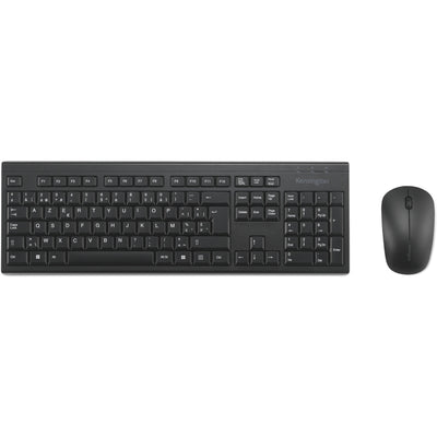 Kensington km150 eq ensemble de bureau sans fil (noir, disposition américaine (qwerty), membrane, 100%, 1200 dpi)