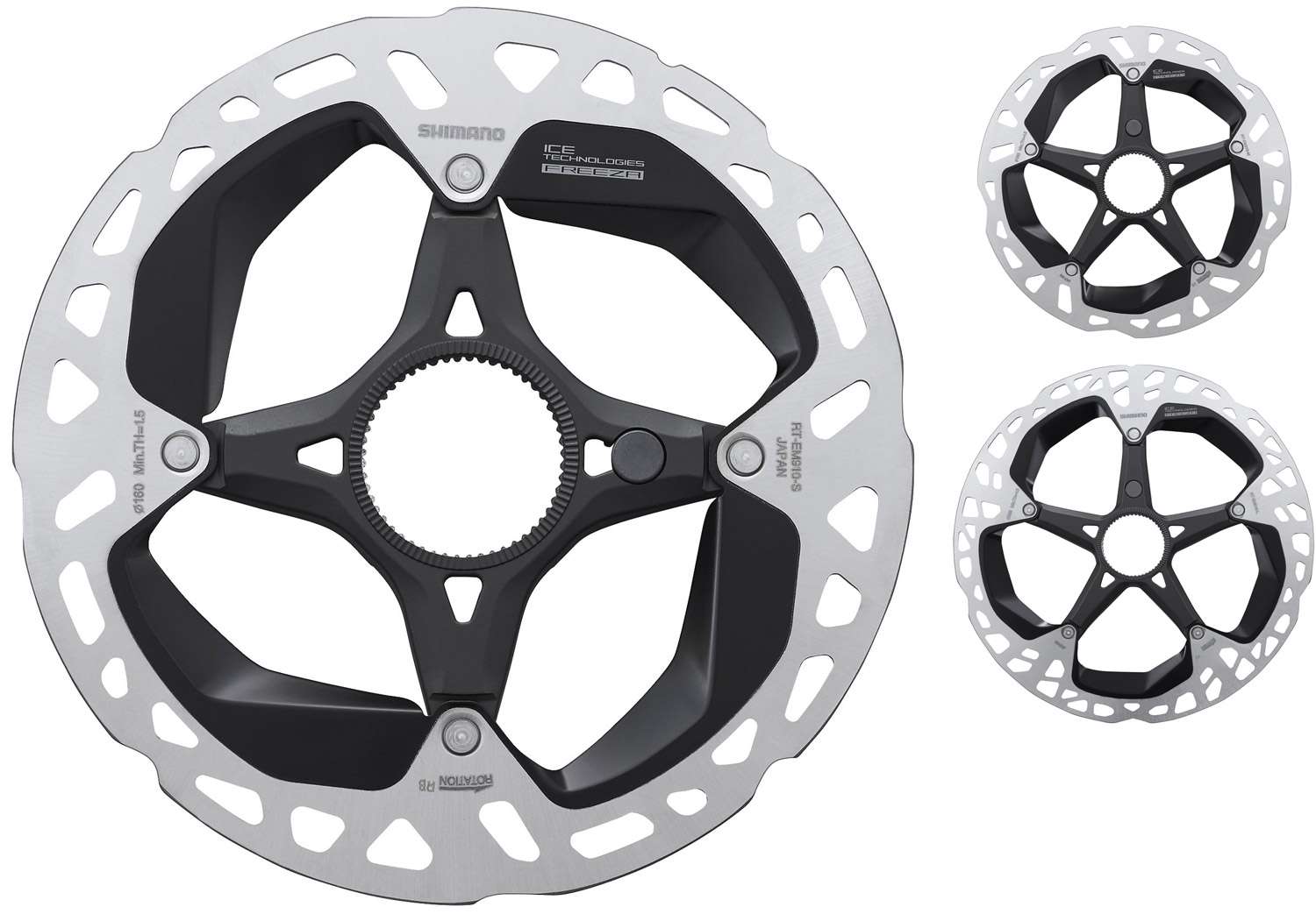 Shimano steps rt-em910 rotor à disque à verrouillage central pour vélo électrique