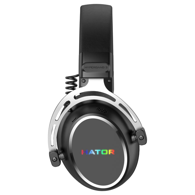 Casque de jeu supra-auriculaire sans fil Hator Hypergang 3 (noir, RVB, Bluetooth USB 2,4 GHz)