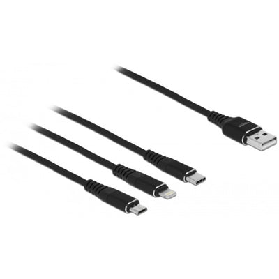 Dellock USB Charge Câble 3 en 1 pour Lightning, Micro USB