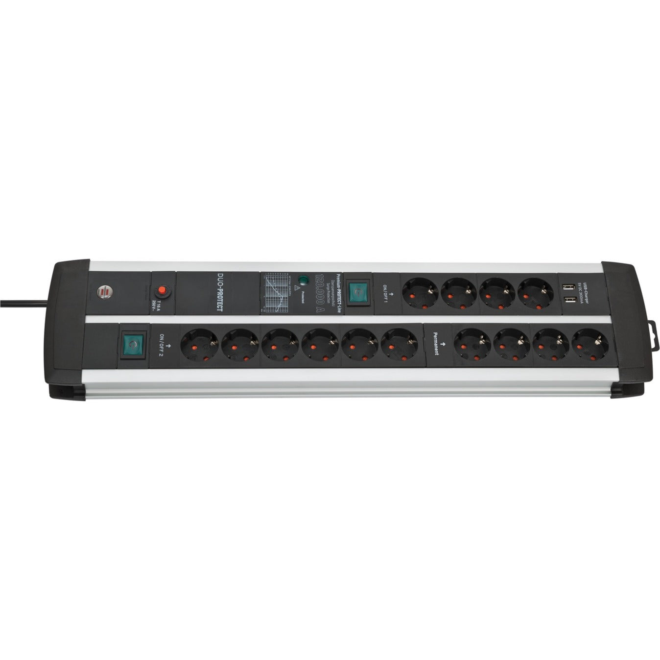 Brennenstuhl Premium-Protect-Line 120,000A Duo Socket 14-V