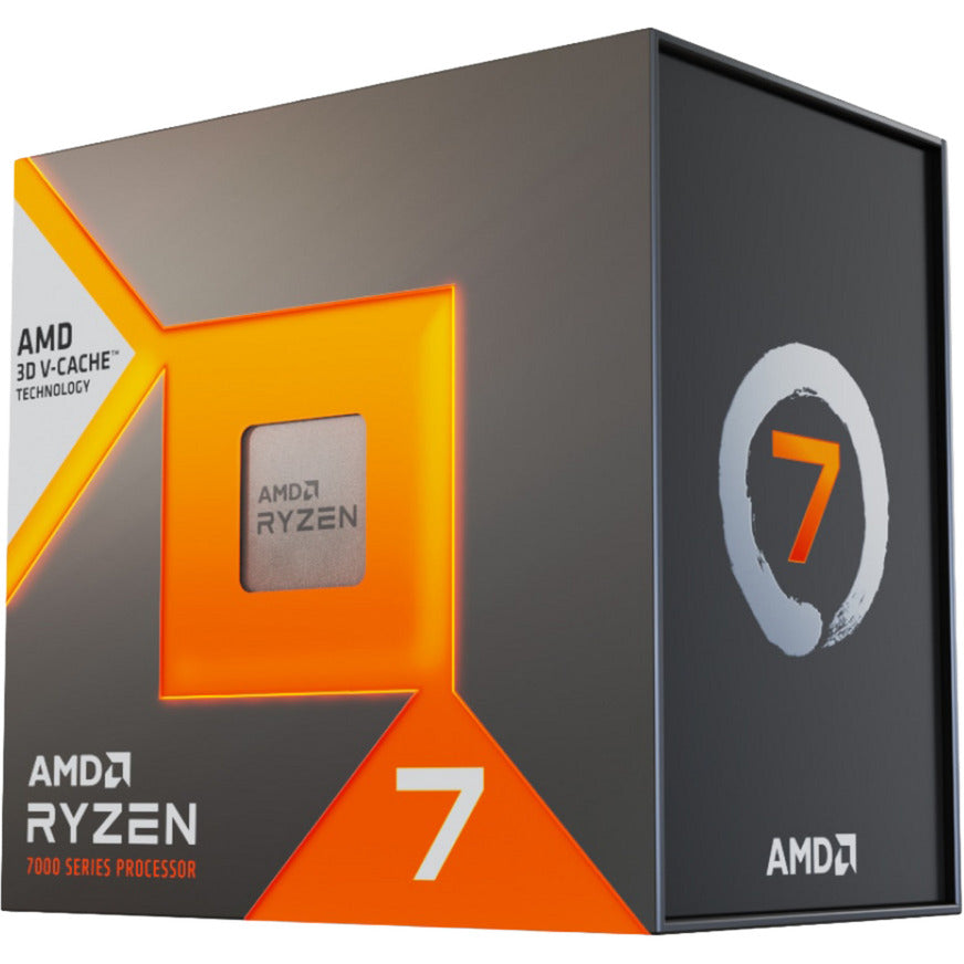 Processeur AMD Ryzen 7 7700x3D, 4 GHz (4,5 GHz Turbo Boost) socket AM5 (débloqué, en boîte)